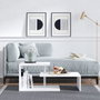 Hanah Home Mesa de Centro Dilek - Blanco Moderno 100x46x50 cm